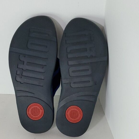 Fitflop Surfer Men's Blue Flip Flops Sandals Size 11 - Picture 8 of 10